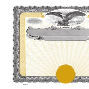 Goes 6715 Stock Certificates-Gold-15"x8.5"