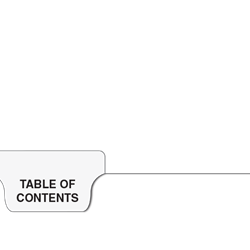 11400B "Table of Contents