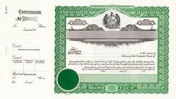 Goes 213 Stock Certificates-Green-15"x8.5" - Image 2