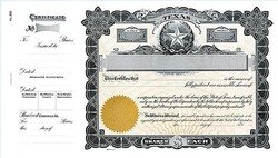 Goes 265 Stock Certificates-15x8.5-Gold/Green-TEXAS - Image 2
