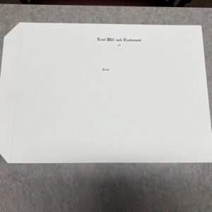 Last Will and Testament Engraved Cover-12x9-Style 2