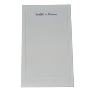 Letter Size First Page Engraved " Last Will and Testament" w/ Black Rule