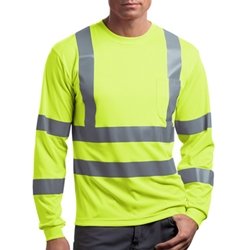 CornerStone® - ANSI 107 Class 3 Long Sleeve Snag-Resistant Reflective T-Shirt