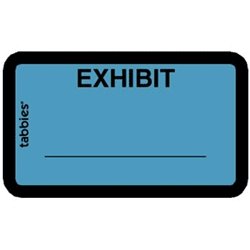 58091 Tabbies Pre-Printed "EXHIBIT" Labels - Blue