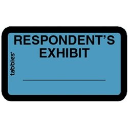 58027 Tabbies Pre-Printed "RESPONDENT'S EXHIBIT" Labels - Light Blue