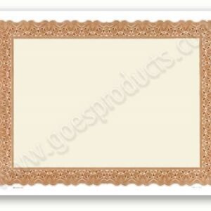 Goes 747 Stock Certificates-Brown-11"x8.5"