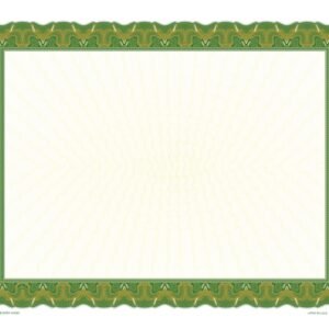 Goes 443GN Stock Certificates-GREEN-11"x8.5"