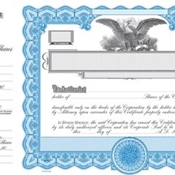 Stock Certificate 6388 Custom Printed