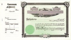 Stock Certificate 1 Custom Printed