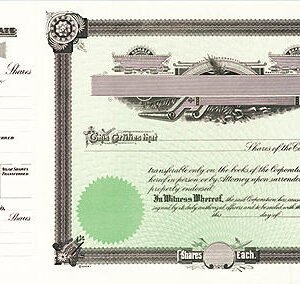 Goes 1 Stock Certificates