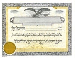 Stock Certificate GOES 1075 Custom Printed