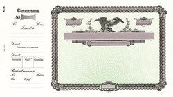 Stock Certificate 15 Custom Printed