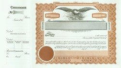 Stock Certificate 195 Custom Printed)