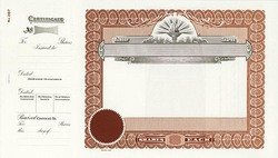 Goes 207 Stock Certificates-Brown-15"x8.5" - Image 2