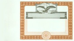 Stock Certificate 367 Custom Printed
