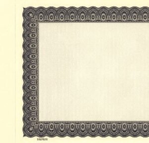 Goes 4524 Stock Certificates-Black (15" x 8.5")