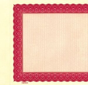 Goes 4525 Stock Certificates-Charmine (15" x 8.5")