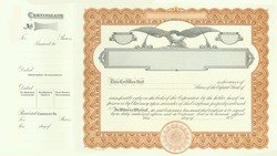 Goes 508 Stock Certificates Brown 15x8.5 - Image 2