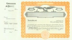 Stock Certificate 510 Custom Printed