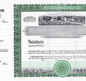 Goes 760 Stock Certificates