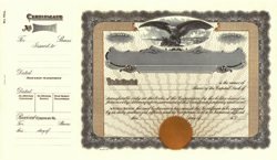 Stock Certificate GOES 70 1/2 Custom Printed