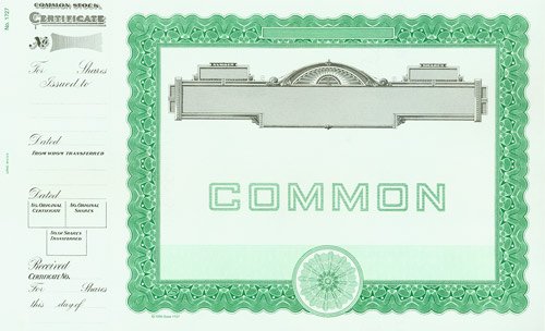 Goes 1727 Stock Certificates