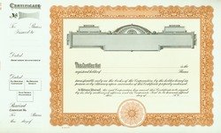 Stock Certificate GOES 723 Custom Printed