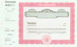 Stock Certificate GOES 726 Custom Printed