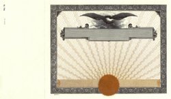 Stock Certificate GOES 74 Custom Printed