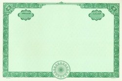 Stock Certificate GOES 860 Custom Printed