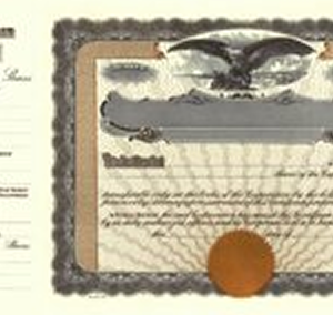 Goes 7012 Stock Certificates