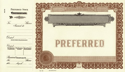 Stock Certificate C6 - BOOK of 25 Certificates w Red Cover