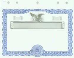 Stock Certificate GOES KG7 Custom Printed