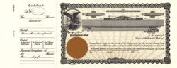 Stock Certificate GOES 53 -GREEN Backer Custom Printed