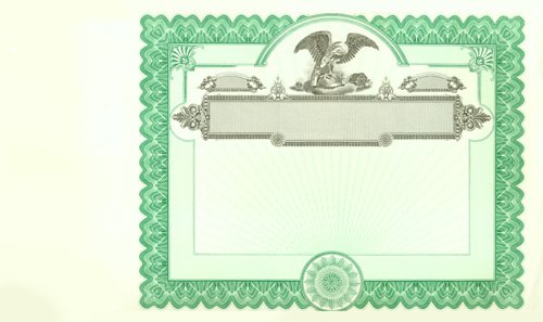 Goes 533 Stock Certificates